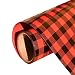 Christmas Buffalo Plaid Heat Transfer Vinyl Red Black Check Vinyl Sheets Adhesive Iron on Vinyl Patches for T Shirts 10 inches by 5 Feet