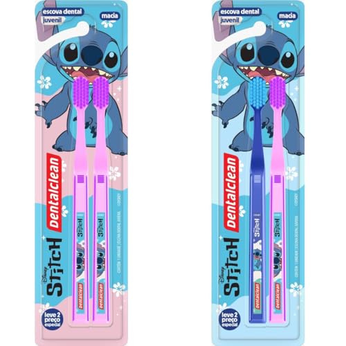 Dental Clean - Escova Dental Juvenil Stitch Leve 2 Pague 1 Macia