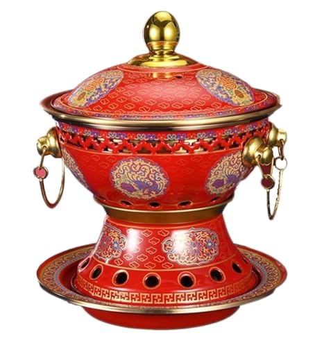 Olla caliente multifuncional para una persona color rojo