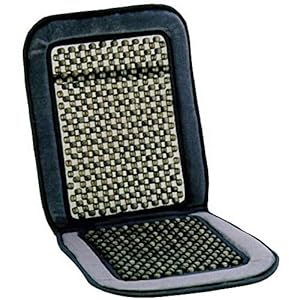 HP Autozubehör Holzkugel-Sitzauflage Luxus 19118 Schwarz