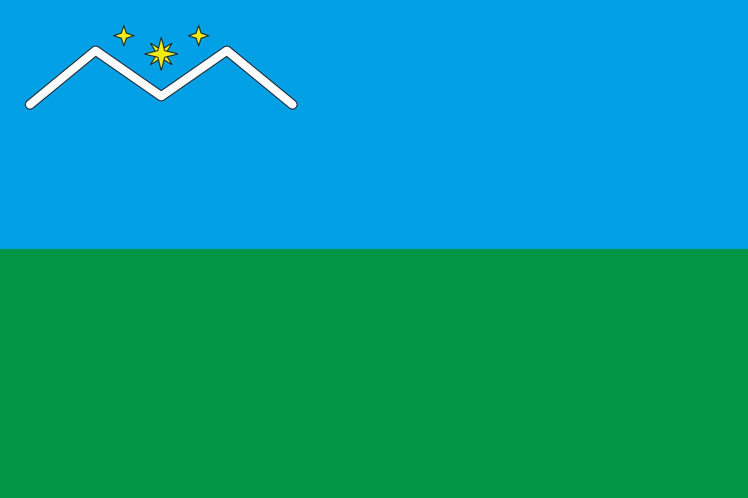 Drapeau Mukacheve Raion grand format de Zakarpattia pour mât extérieur