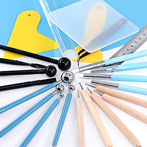 Kit D'Outils pour Argile, 19 Pièces, Outils de Poterie, Outils de