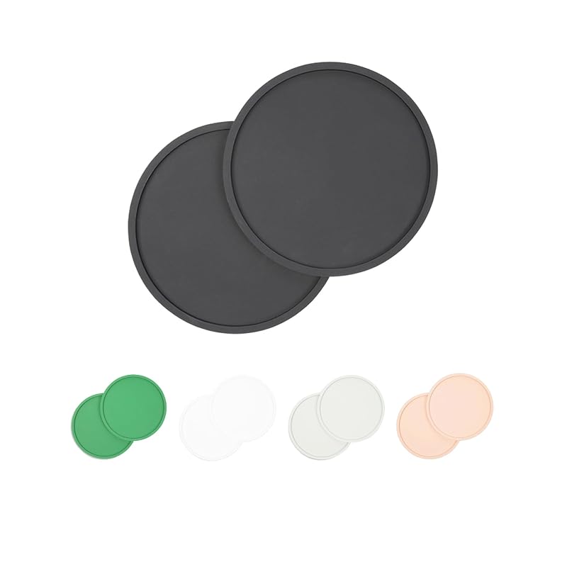 Tapete para Alimentação de Cães em Silicone Antiderrapante Waggo Preto Grande (22,86 cm), Pacote com 2