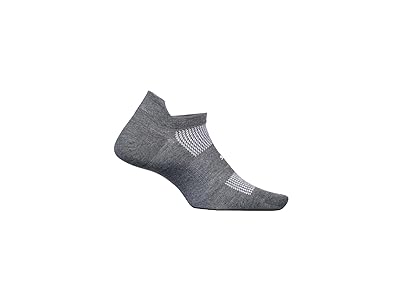 Feetures High Performance Cushion No Show Tab (Heather Gray) No Show Socks Shoes