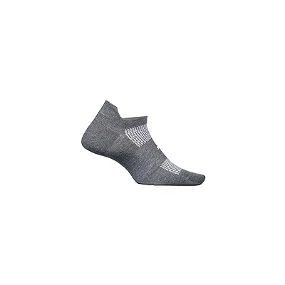 Feetures High Performance Cushion No Show Tab No Show Socks Shoes Heather Gray