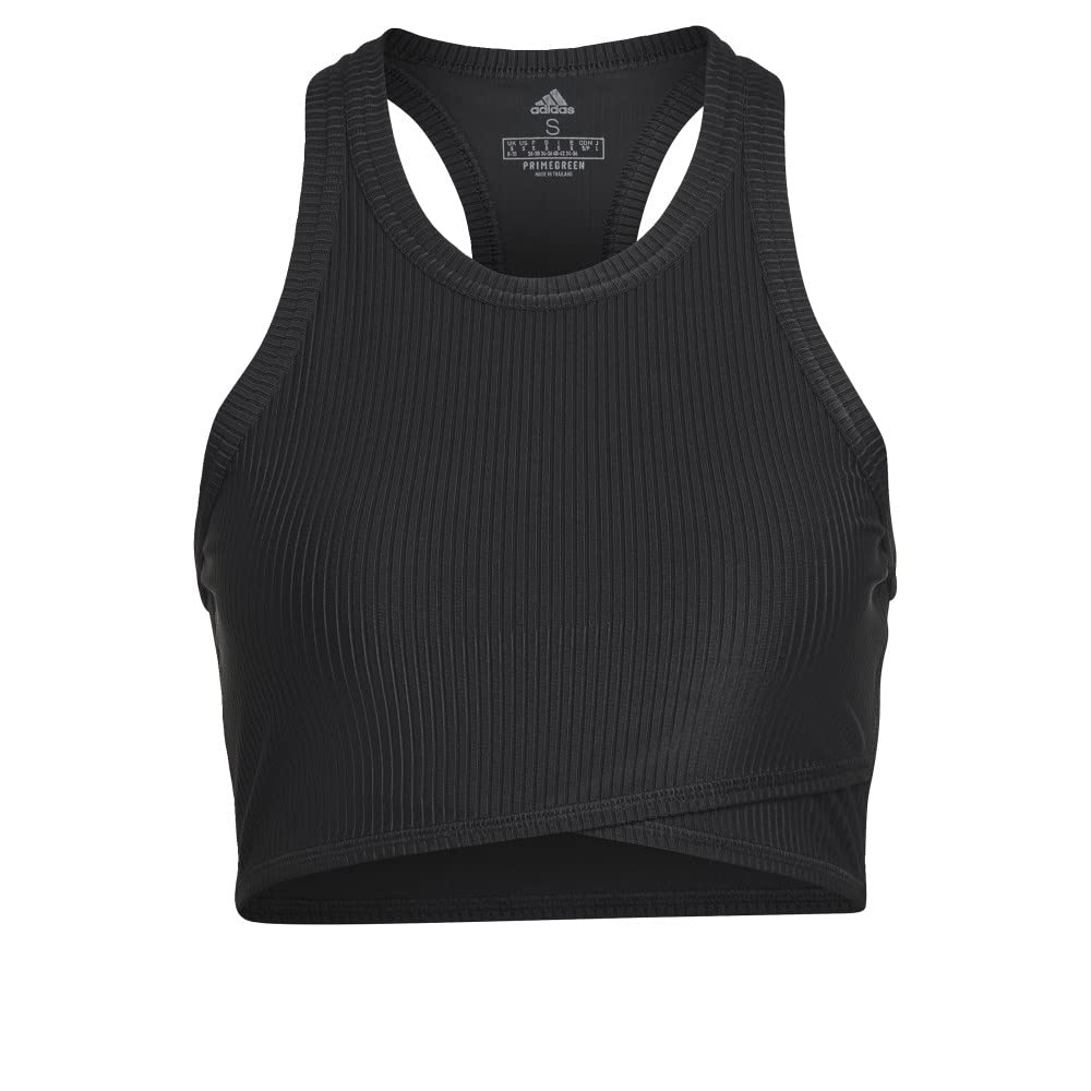 adidas Damska koszulka na ramiączkach do studia jogi, Czarny, XL