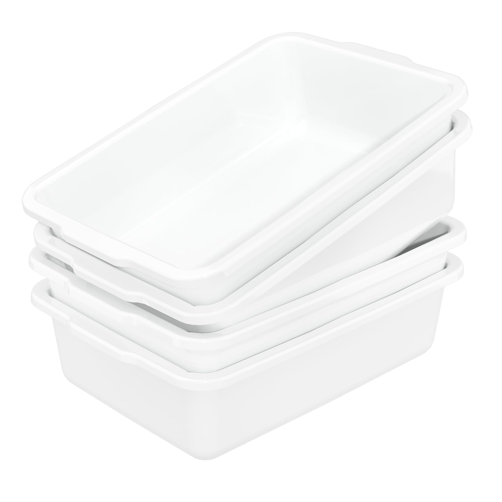 Quickquick 35 L Plastic Commercial Bus Tub, Large Plastic Bus Box, 4 Packs