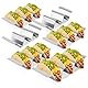 AKOLAFE 6 Stück Taco Halter Edelstahl 25x10x4.5cm Tacohalter Taco Holder mit Griffen Hot Dog Halter Ständer U-förmiges Taco Rack Dino für Tacos, Sandwiches, Brot, Hot Dogs und Waffeln