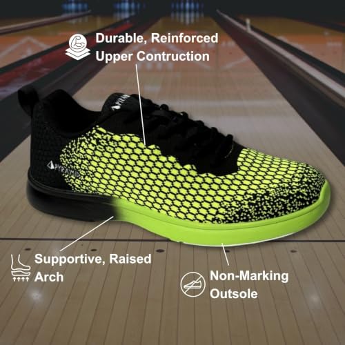 Image of Pyramid Men's Path Lite Seamless Mesh Bowling Shoes - Lightweight Seamless Design, Athletic Fit, Breathable Knit Upper, Universal Slide Soles