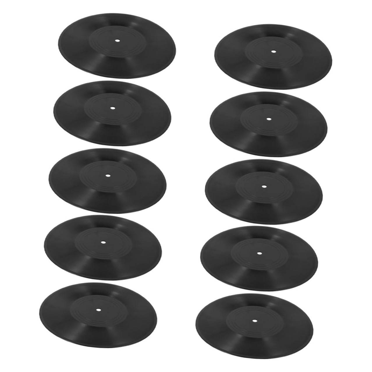 POPETPOP Dischi Esposizione Artistica da Parete in Plastica in Vinile Decorativi da 12 Pollici Neri Set 10 Pezzi per Arredamento Indie e Studio Musicale per Decorazioni Retrò Camera
