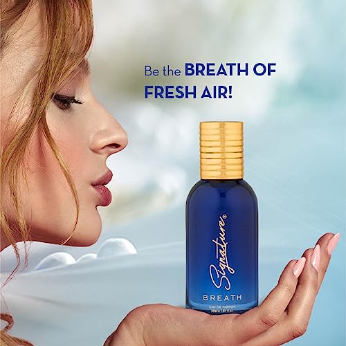 Image of Signature Breath Eau De Parfum for Women- 100ml | Long Lasting Fresh Lemon, Jasmine & White Musk Fragrance | Premium Perfume Spray for Daily Wear, Skin Friendly Elegant Scent, Travel Friendly