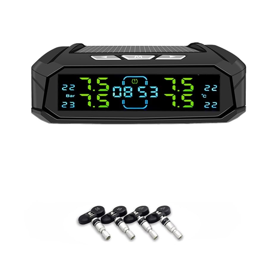 Tpms Sistema di monitoraggio della pressione dei pneumatici Alimentazione radio solare Display digitale Sistemi di allarme di sicurezza automatica Pressione dei pneumatici Pressione Pneumatici(K10P)