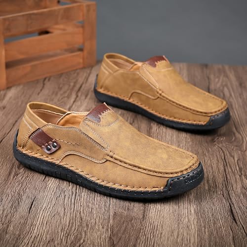 Coramtty Mens Loafers Casual Slip on Shoes Business Moccasins Lightweight Refreshing Classic Slippers Walking Driving Travelling Outdoor4