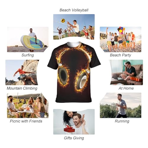 T-shirt homme casques d'écoute ample pour bouger librement - 7