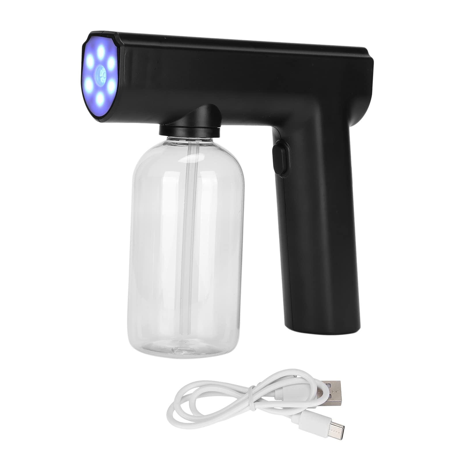 Pistola A Vapore Nano Portatile Ricaricabile, Spruzzatore Multiuso Per Capelli E Superfici, 4800 MAh, 800 Ml (nero)