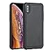 Molzar MAG Series iPhone Xs Case, iPhone X Case, Built-in Metal Plate for Magnetic Car Phone Holder, Support Qi Wireless Charging, Compatible with Apple iPhone Xs/X, Black