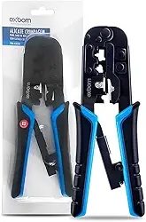 Alicate de Crimpar RJ45 RJ11 – Corte, Decapagem e Fixação de Conectores, Multiuso com Empunhadura Confortável e Ajuste de Força