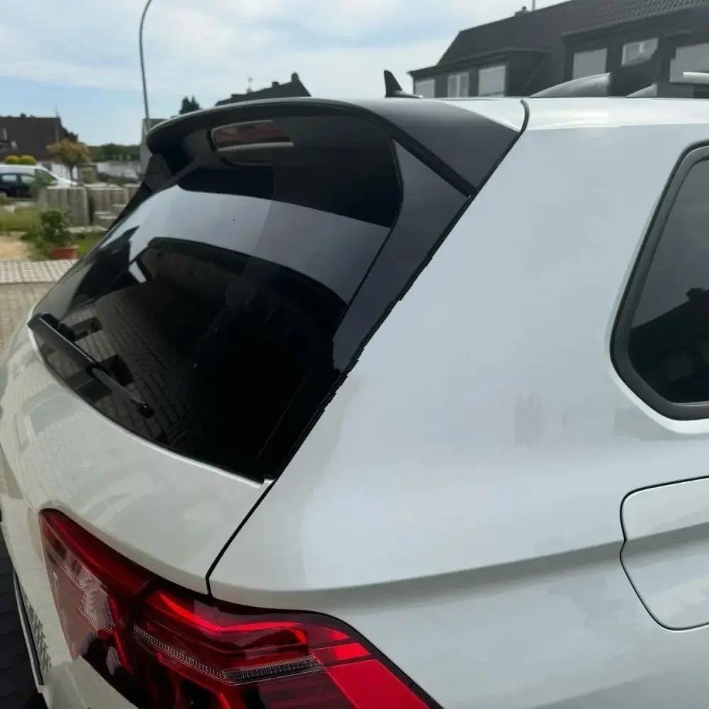 Laterale Lunotto Posteriore Ala Trim Per VW Per Tiguan Per MK2 Per TSI Per TDI Per R Per Line 2017-2023 Baule Posteriore Ala Di Coda Bodykit Tuning(Gloss Black)