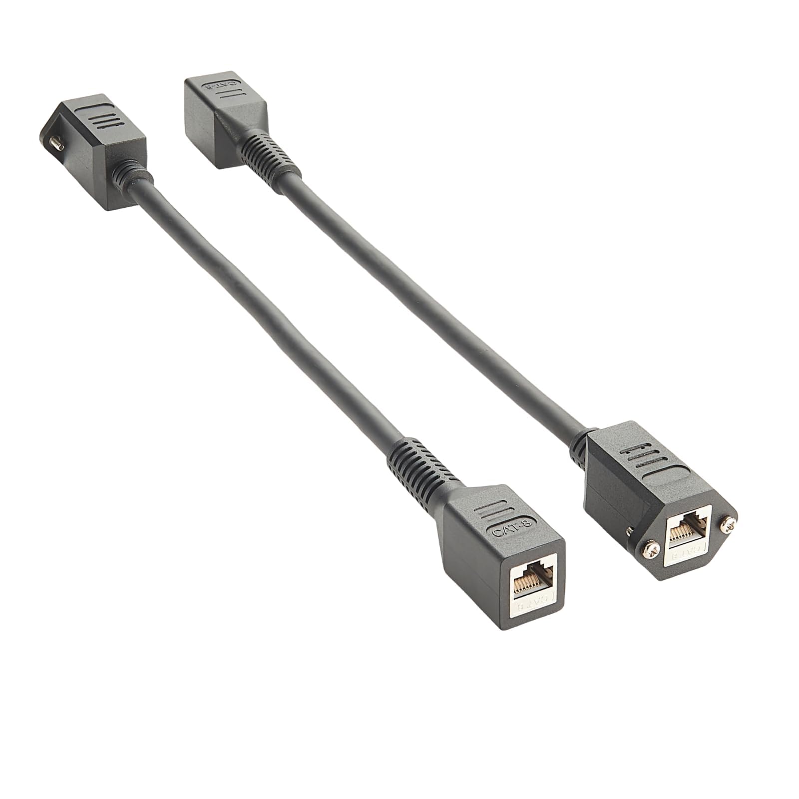 Cavo di prolunga Ethernet RJ45 Cat8 femmina a femmina, 40 Gbps, montaggio a pannello, montaggio a pannello, cavo schermato di rete per router, modem di gioco, PC (0,3 m)