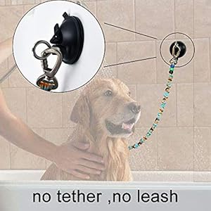 YYST Suction Cup Hook Cleat for Pet dog & cat bathtub, shower & bathing, grooming tether – No Leash