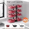 MUDEELA Pots and Pans Organizer under Cabinet 20.8" Height, Heavy Duty Adjustable Pot Pan Organizers inside Cabinet, 8-Tier Kitchen Cabinet Organizers and Storage for Big Stockpots, Heavy Cookware #2