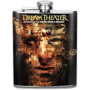 Dream Theater scènes van een geheugen Outdoor Draagbare RVS Vlagon Liquor Hip Flask Set