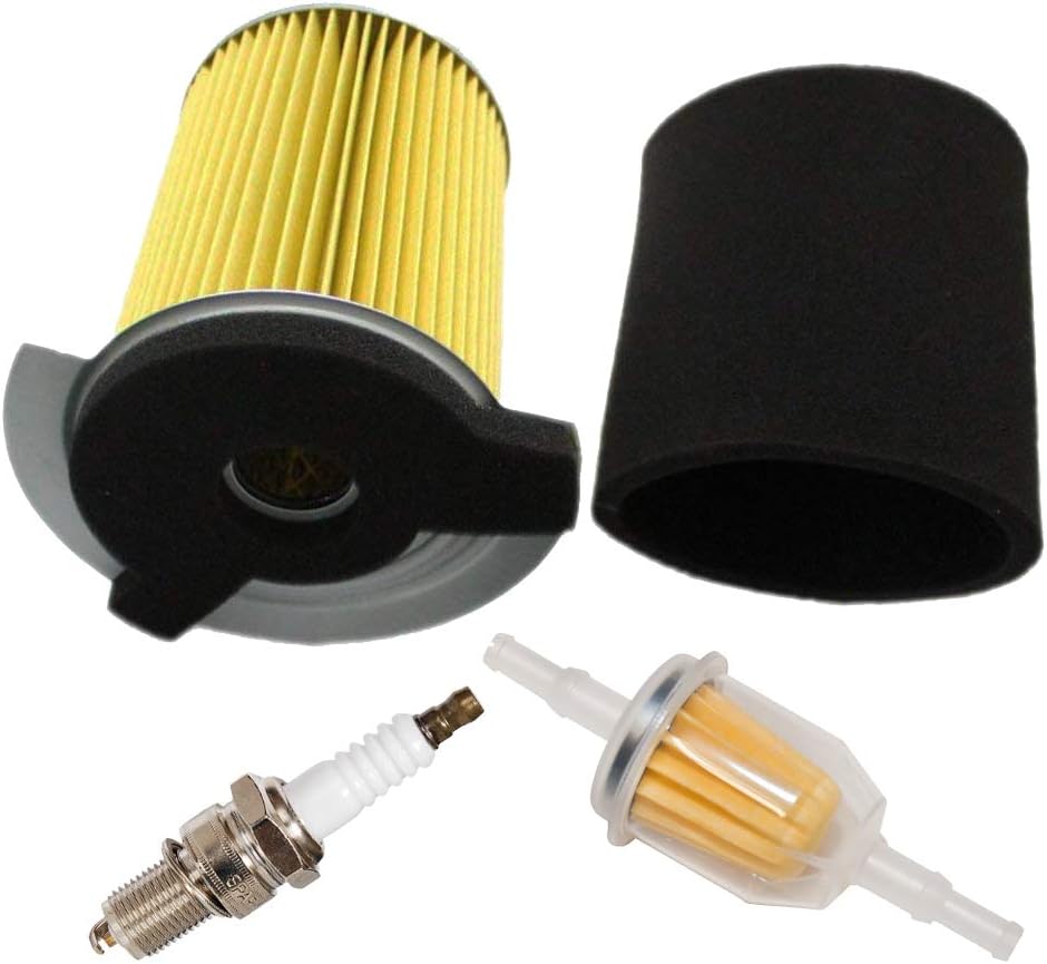 HIFROMAir Filter Pre-Filter with Spark Plug Fuel Filter Tune Up kit Replacement forYamaha G1 2 Cycle 1978-1989 Gas Golf Cart and G14 4 Cycle 1995-1996 Gas Golf Cart Replace J10-14417-00 JF7-14450-01