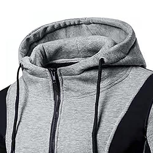 Mens-Full-Zip-Casual-Pullover-Hoodies-Winter-Warm-Light-Hooded-Sweatshirt-Drawstring-Long-Sleeve-Hoodie