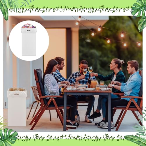 Image of 1 Pcs 13 Gallon Cardboard Trash Cans Disposable and Reusable Corrugated Cardboard Cans Recycling Bins Bulk with 2 Garbage Bags for Parties Events (13 Gallon)