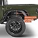 Hooke Road Gladiator JT Flat Fender Flares, Front & Rear Rugged Wheel Fenders w/LED Turn Signal Lights for Jeep Gladiator JT 2020 2021 2022 2023 2024 2025 Pickup Trucks - 4PCS Set