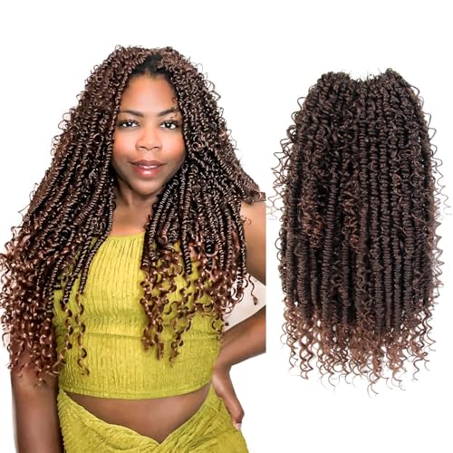 LOCSBYHAND Boho Crochet Passion Twist Hair Pre looped 18 Inch 8 Packs, T30