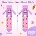 AGIFTMIND Crazy Socks for Kids Silly Funny Animal Bunny Knee High Socks with 3D Ears for Girls Crazy Sock Day Easter (US, Alpha, One Size, Regular, Pink&Purple)