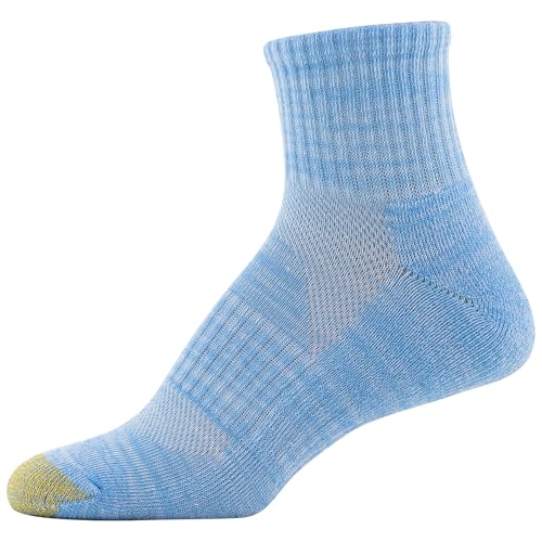 Image of GOLDTOE womens Half Cushion Sport Quarter Socks With Mesh, 6-pairsSocks