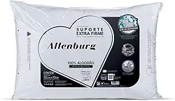 Travesseiro Suporte Extra Firme Altenburg Extra Branco Capa Percal 180 Fios 100% Alg./ Recheio 100% fibra de poliéster