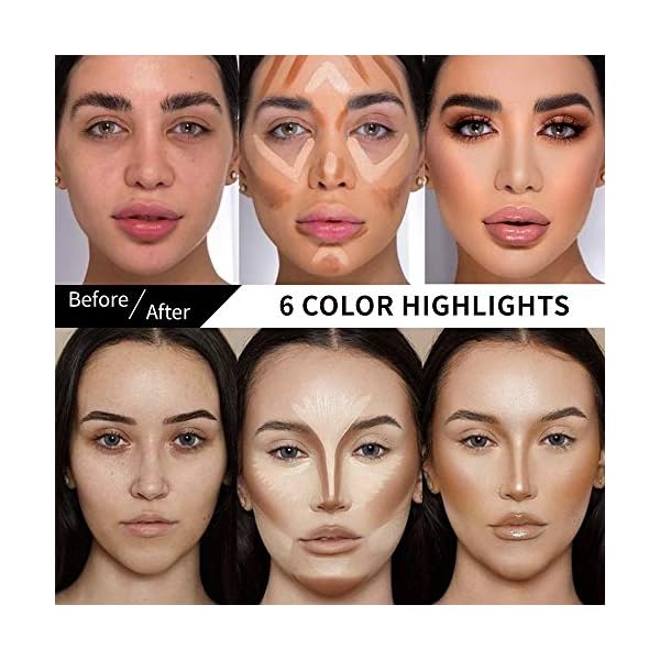 Highlighter-Contour-Makeup-PaletteAfflano-Bronzer-Highlighter-Blush-Matte-Shimmer-6-ColorsFace-Cheek-Contour-Palette-Highlight-Blush-Nude-Pink-Rose-GoldCream-Eye-Highlighting-Natural-Illuminating Highlighter Contour Makeup Palette,Afflano Bronzer Highlighter Blush Matte Shimmer 6 Colors,Face Cheek Contour Palette Highlight Blush Nude Pink Rose Gold, Eye Highlighting Natural Illuminating