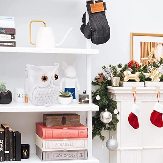 Compatible with Amazon Echo Dot 2nd / 3rd / 4th / 5th / Google Home Mini Owl Holder Desktop Stand Holder Accessories with Integrated Cable Management Speaker Accessories Rack (KS-082)