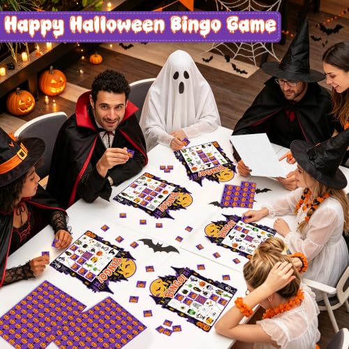 30 Sets Halloween Games, Halloween Bingo Game Cards Party Favors for Family - image 5