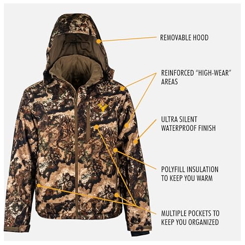 HOT SHOT Men’s Insulated Camo Hunting Parka, Waterproof Jacket, Versatile Camouflage Hunting Clothes for Men2