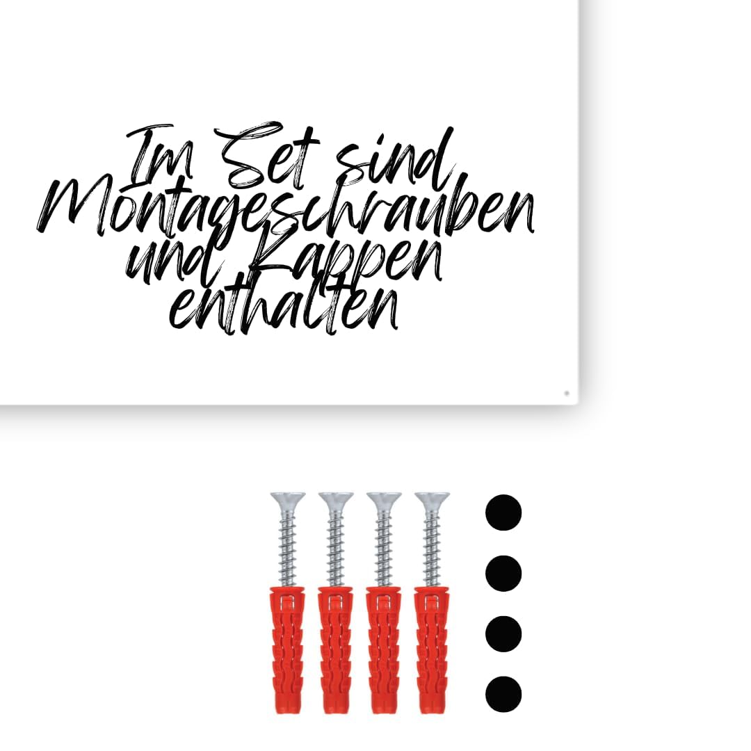Magnettafel Unsere Reisen Weiß 80x55 cm | Magnetisches Stahlboard für Magnete, Fotos und Notizen, Beschreibbar, Montageset inklusive