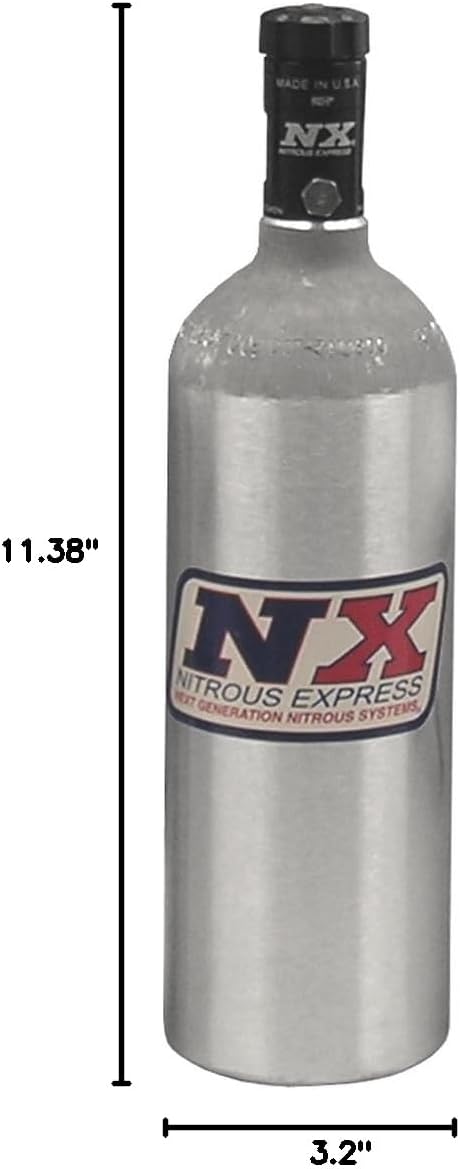 Nitrous Express 11023 Nitrous Bottle with Motorcycle Valve - 1.4 lbs.