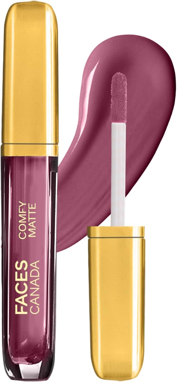 FACES CANADA Comfy Matte Liquid Lipstick - Ghost Mode 31, 3.8 ml Comfortable 10HR Longstay Intense Matte Color Almond Oil & Vitamin E Infused Super Smooth No Dryness No Alcohol