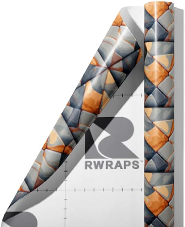 Rwraps Marble Tile Pumpkin Square Matte Vinyl Film Wrap 114Wx74'H  Vinyl Vehicle Car Film Sheet Roll