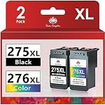 High Yield 275XL 276XL Ink Cartridges Compatible for Canon Printer Ink 275 276 PG-275XL CL-276XL Combo Pack Replacement for Pixma TS3520 TS3720 TR4720 TS3729 TR4700 TR4722 TR4725 TS3522 TS3722, 2 Pack