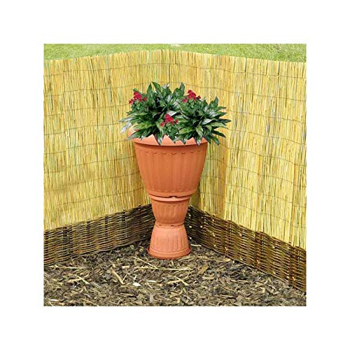 Garden Mile® Rollo de láminas de bambú para valla de jardín natural, enrejado de hojas, Trelis, borde de privacidad, protección solar contra el viento, valla de patio al aire libre (1 malla de 3 m)