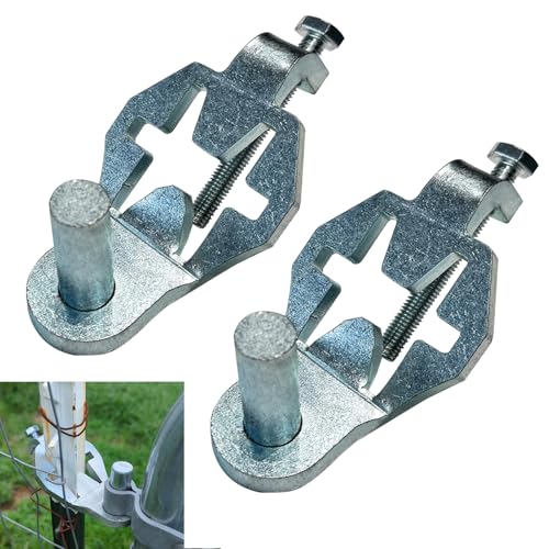 VICOVITER Heavy Duty T-Post Gate Hinge Galvanized Steel Fence Hinge Pins for Chain Link Fence Farm Garden & Backyard Gates