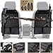 WYNEX Car Seat Organizer, Molle Backseat Cover Organizer Protector with Sling Rack, Visual Pocket and Patch, Universal Vehicle Fits for F150, Jeeps, Pickups & Trucks for Road Trips
