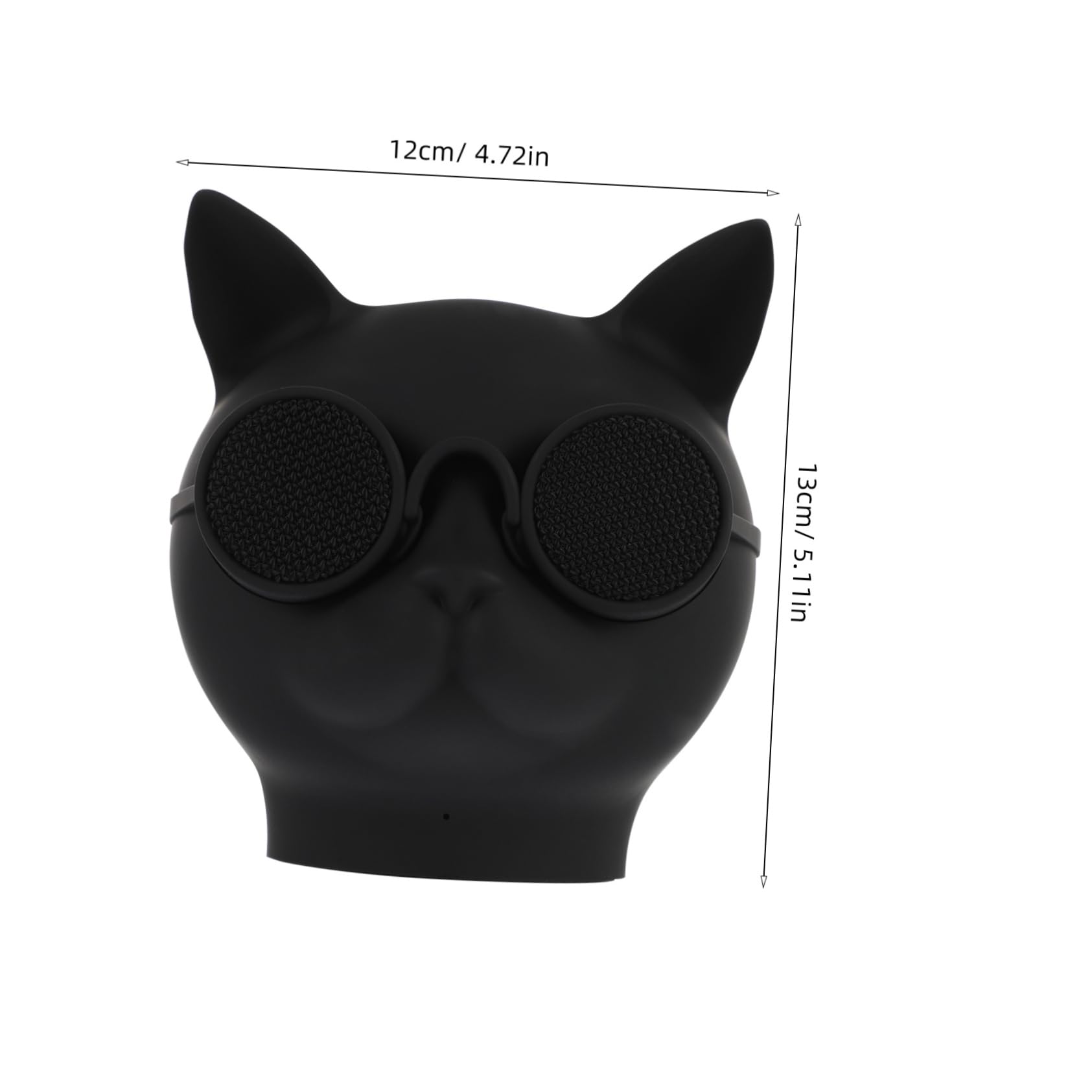 Uonlytech Haut-Parleur sans Fil de Tête de Chat Portable, Enceinte Rechargeable USB 1500mah en Plastique Noir, Performance Puissante pour Maison et Extérieur