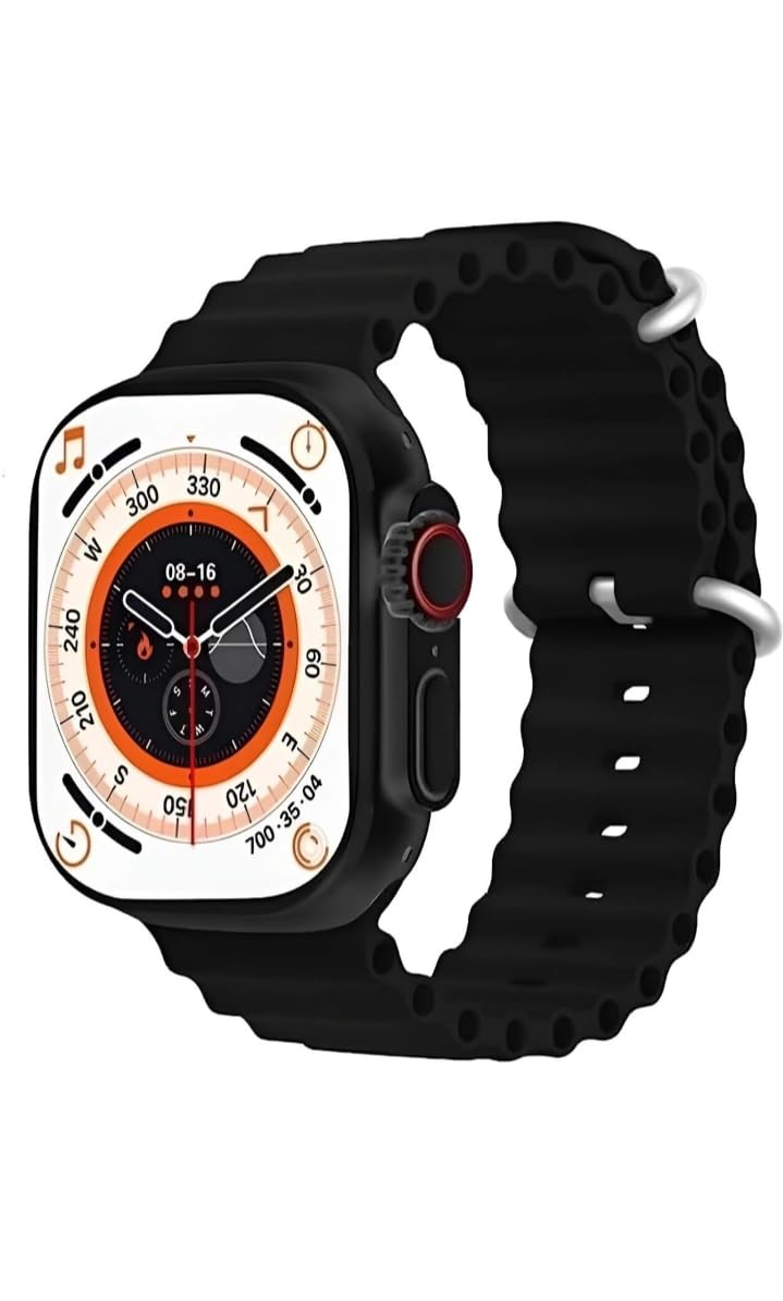 T800 Smart Watch for Men & Women | 1.99” HD Display | Bluetooth Calling | Fitness Tracker | Heart Rate Monitor | Multiple Sports Modes | Compatible with Android & iOS Black