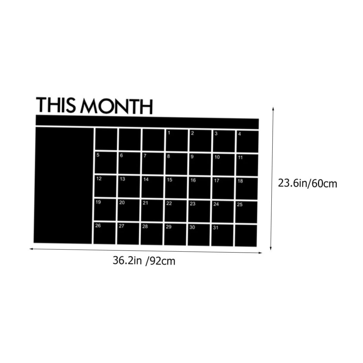 SHINEOFI 3pièces Tableau Effaçable Amovible Pour Calendrier Mural Planificateur De Mois Avec Autocollant Pour Bureau Maison Et