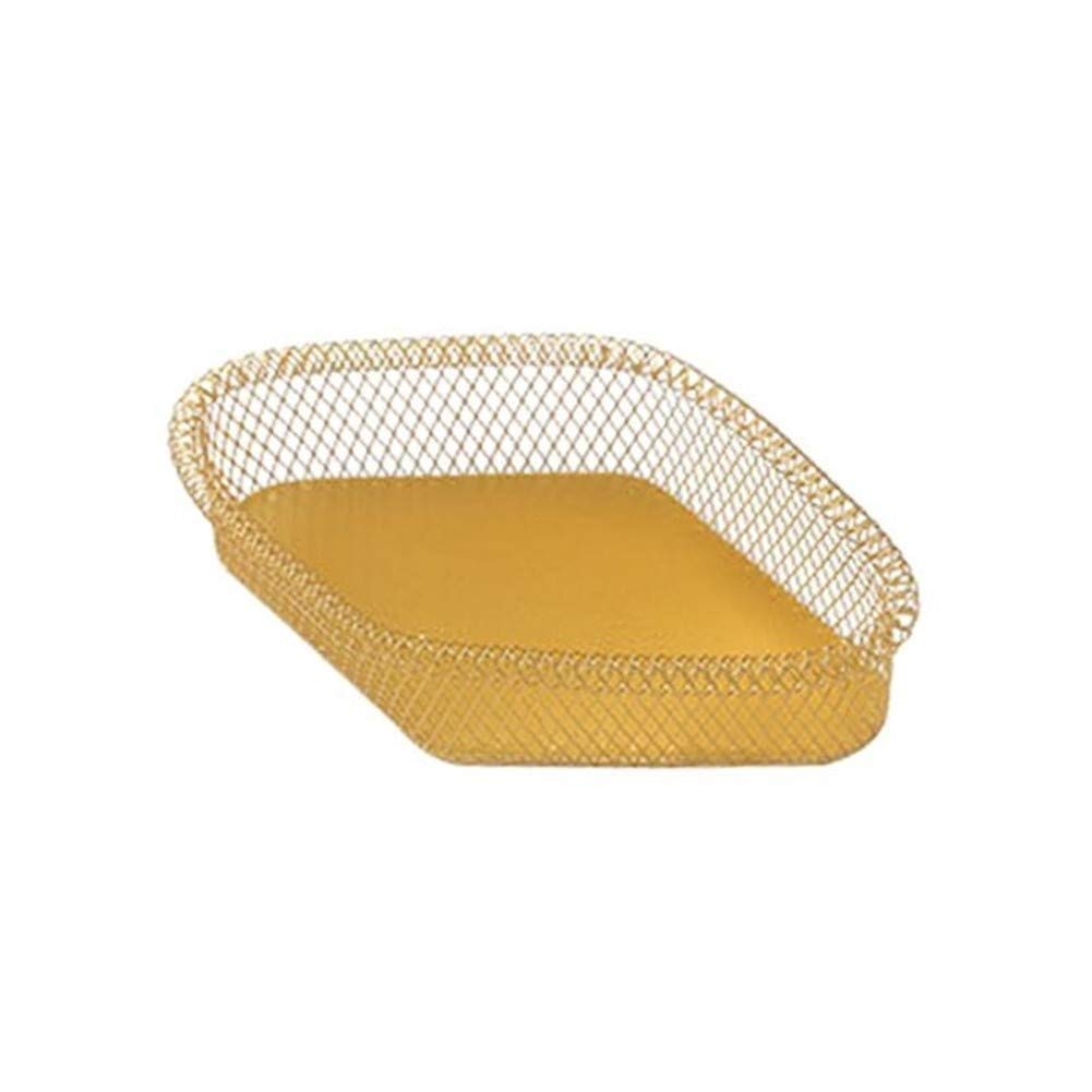 Frutero de diseño nórdico YUQI, tazón de metal ventilado para mesa, rosado